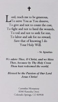 Holy Card- Front