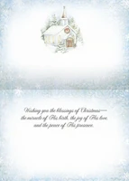 Snowy Chapel Petite Boxed Christmas Cards - Inside