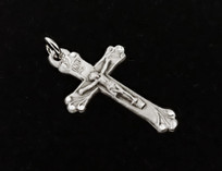 Bulk 8 Silver Crucifix Cross Charm Rosary Parts by TIJC SP0041B