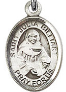 St. Julia Billiart - .50" Oval - Sterling Silver Side Medal