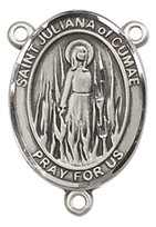 St. Juliana of Cumae - .75" Oval - Sterling Silver Centerpiece