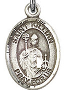 St. Kilian - .50" Oval - Sterling Silver Side Medal