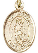 St. Lazarus - .50" Oval - Gold Filled Side Medal