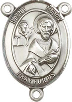 St. Mark the Evangelist  - .75" Oval - Sterling Silver Centerpiece
