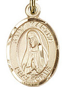 St. Martha - .50" Oval - Gold Filled Side Medal