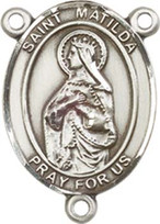 St. Matilda  - .75" Oval - Sterling Silver Centerpiece