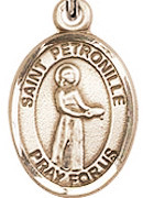 St. Petronille - .50" Oval - Gold Filled Side Medal