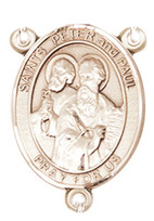 Sts. Peter & Paul - .75" Oval - Gold Filled Centerpiece
