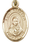 St. Rebecca - .50" Oval - Gold Filled Side Medal