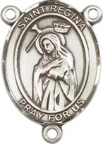 St. Regina  - .75" Oval - Sterling Silver Centerpiece
