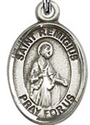 St. Remigius of Reims - .50" Oval - Sterling Silver Side Medal