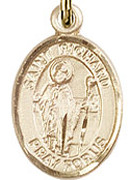 St. Richard - .50" Oval - Gold Filled Side Medal