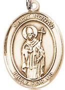 St. Ronan - .50" Oval - Gold Filled Side Medal