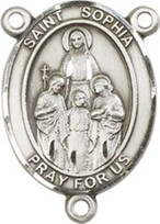 St. Sophia  - .75" Oval - Sterling Silver Centerpiece