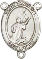 St. Tarcisius  - .75" Oval - Sterling Silver Centerpiece