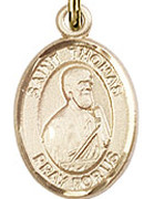 St. Thomas the Apostle - .50" Oval - Gold Filled Side Medal