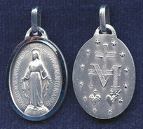 Sisters of Carmel: French Miraculous Medal - Nickel Silver