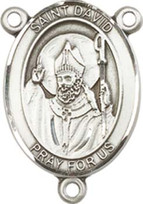 St. David of Wales  - .75" Oval - Pewter Centerpiece