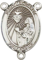 St. Margaret - .75" Oval - Pewter Centerpiece St. Margaret - .75" Oval - Pewter Centerpiece