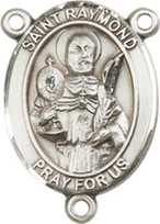 St. Raymond Nonnatus - .75" Oval - Pewter Centerpiece St. Raymond Nonnatus - .75" Oval - Pewter Centerpiece