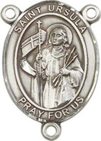 St. Ursula  - .75" Oval - Pewter Centerpiece