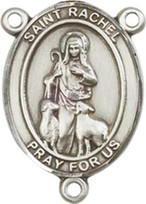 St. Rachel  - .75" Oval - Pewter Centerpiece