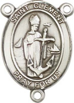 St. Clement - .75" Oval - Pewter Centerpiece