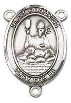 St. Honorius of Amiens - .75" Oval - Pewter Centerpiece