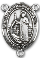 St. Raymond of Penafort - .75" Oval - Pewter Centerpiece