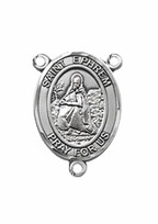 St. Ephrem - .75" Oval - Pewter Centerpiece