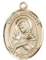 Mater Dolorosa - .75" - Gold Filled Mater Dolorosa - .75" - Gold Filled