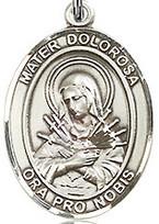 Mater Dolorosa - .75" - Sterling Silver