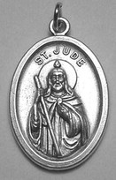 French St. Benedict Medal - Nickel Silver - .75