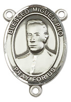 Blessed Miguel Pro - .75" Oval - Sterling Silver Centerpiece