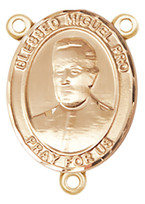 Blessed Miguel Pro - .75" Oval - Gold Filled Centerpiece