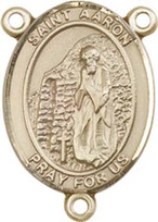 St. Aaron - .75" Oval - Gold Filled Centerpiece