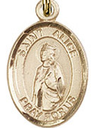 St. Alice - .50" Oval - Gold Filled Side Medal