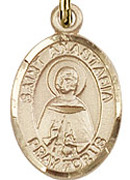 St. Anastasia - .50" Oval - Gold Filled Side Medal