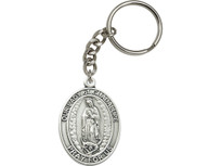 Our Lady of Guadalupe Key Chain with silver finish