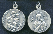 St. Joseph / Our Lady of Perpetual Help Round Medal