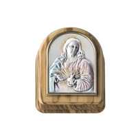 Sacred Heart of Jesus Wood Rosary Box