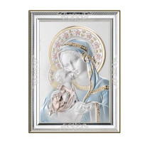 Madonna and Child Sterling Silver Plaque