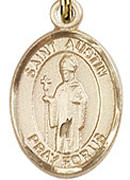 St. Austin - .50" Oval - Gold Filled Side Medal