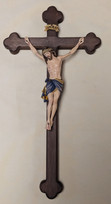 Colored Siena Baroque Wall Crucifix 14" x 6" - DISCOUNTED