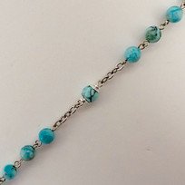 Turquoise Nickel silver rosary