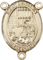 St. Benjamin - .75" Oval - Gold Filled Centerpiece