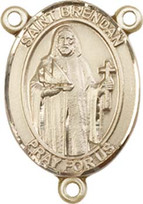 St. Bernadette - .75" Oval - Gold Filled Centerpiece