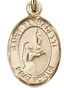 St. Bernadette - .50" Oval - Gold Filled Side Medal