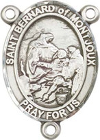 St. Bernard of Montjoux - .75" Oval - Sterling Silver Centerpiece