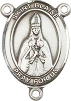 St. Blaise - .75" Oval - Sterling Silver Centerpiece